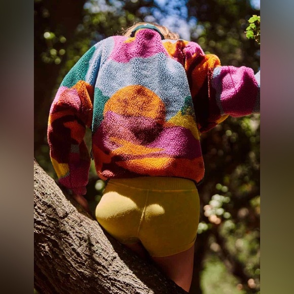 Free People Hit the Slopes Printed Color Block Jacket Size Large NWT - Picture 2 of 15